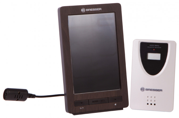 Метеостанция Bresser ClimaTemp WS с цветным дисплеем, в корпусе под дерево