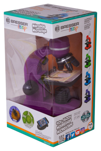 Микроскоп Bresser Junior Biolux SEL 40 - 1600x, фиолетовый