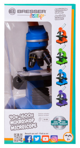 Микроскоп Bresser Junior Biolux SEL 40 - 1600x, синий