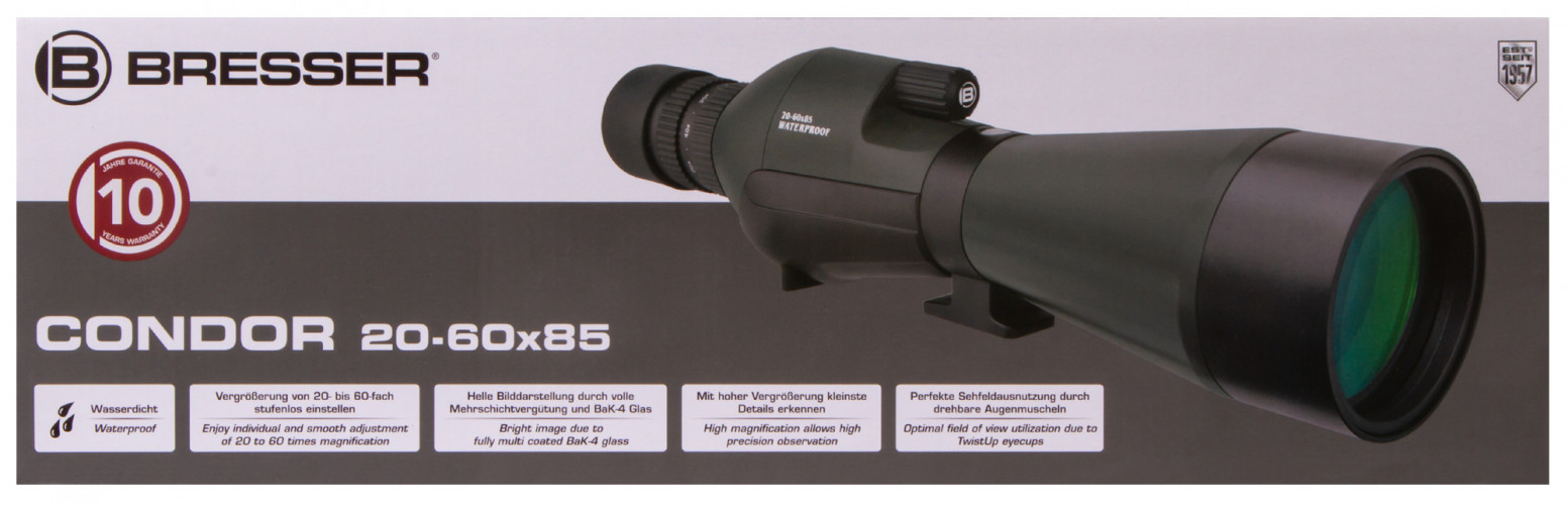 Зрительная труба Bresser Condor 20 - 60x85, прямая