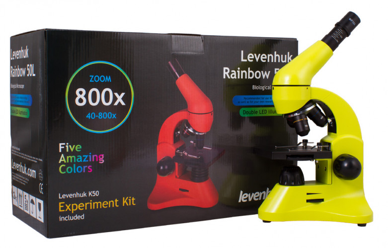 Микроскоп Levenhuk Rainbow 50L Lime\Лайм