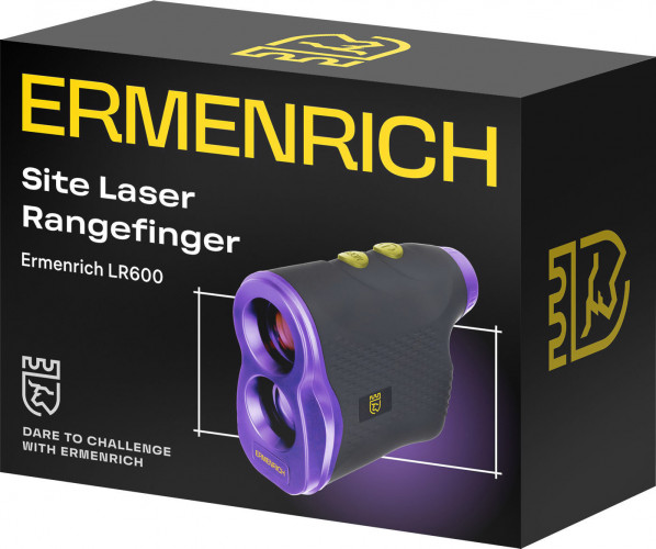 Лазерный строительный дальномер Ermenrich LR600, фиолетовый