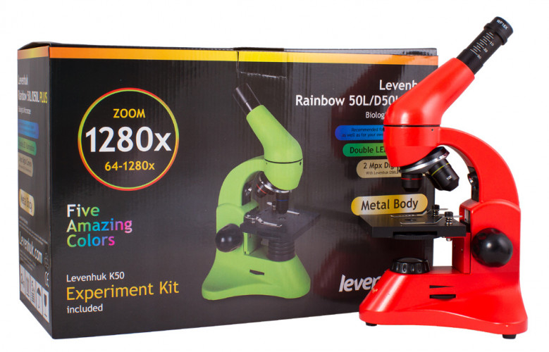 Микроскоп Levenhuk Rainbow 50L PLUS Orange\Апельсин