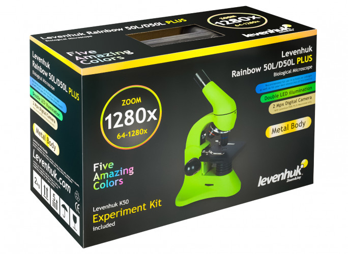 Микроскоп Levenhuk Rainbow 50L PLUS Orange\Апельсин