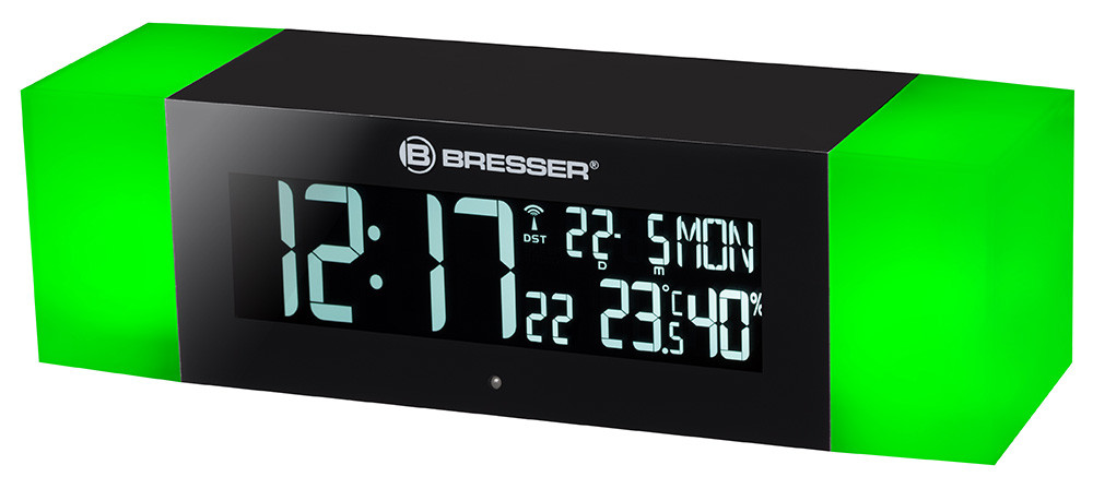 Радио с будильником и термометром Bresser MyTime Sunrise Bluetooth, черное