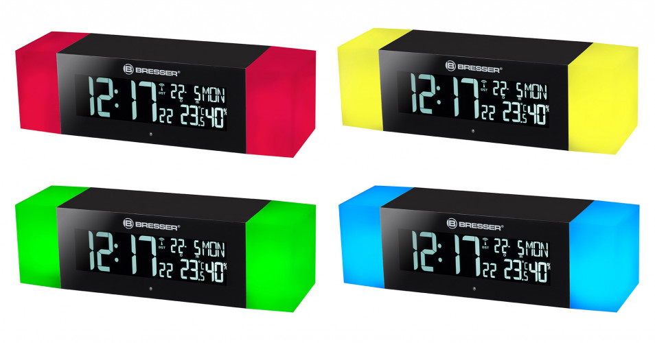 Радио с будильником и термометром Bresser MyTime Sunrise Bluetooth, черное