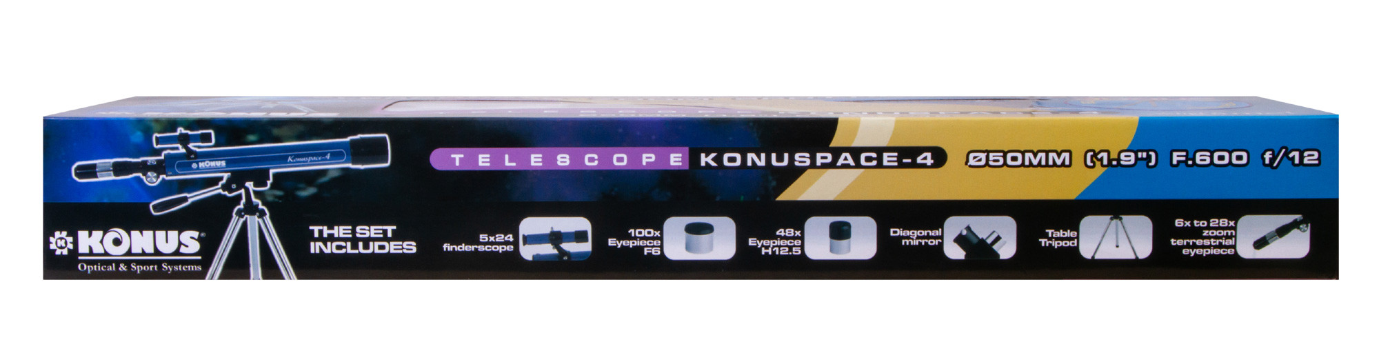 Телескоп Konus Konuspace-4 50/600 AZ, настольный