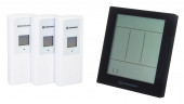 Метеостанция Bresser Temeo Hygro Quadro Prestige с тремя датчиками, черная