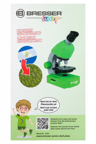 Микроскоп Bresser Junior 40x-640x, зеленый