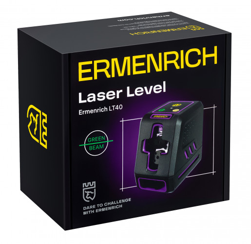 Лазерный уровень Ermenrich BASE LT40, фиолетовый